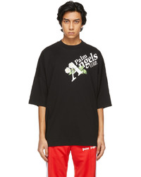 Palm Angels Black Daisy Logo T Shirt