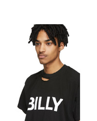 BILLY Black Distressed Logo T Shirt