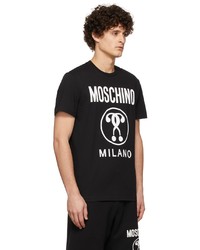 Moschino Black Double Question Mark T Shirt