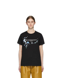 Givenchy Black Floral Logo T Shirt