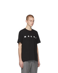 Marni Black Front Logo T Shirt