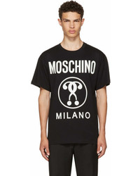 Moschino Black Glow In The Dark Logo T Shirt