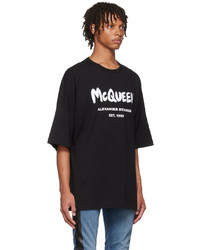 Alexander McQueen Black Graffiti T Shirt