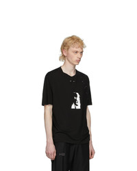 Heliot Emil Black Graphic T Shirt