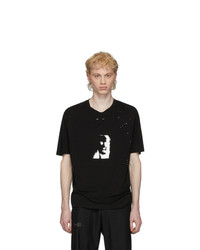 Heliot Emil Black Graphic T Shirt