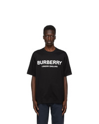 Burberry Black Letchford Logo T Shirt