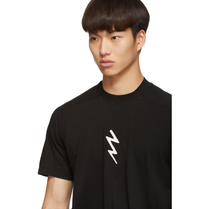 Rick Owens Black Lightning Bolt Level T Shirt, $140 | SSENSE