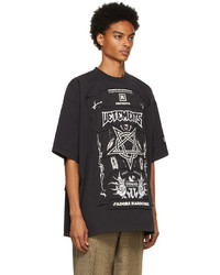 Vetements Black Limited Edition Hardcore Patched Logo T Shirt