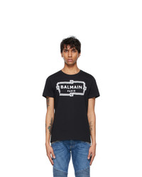 Balmain Black Logo T Shirt