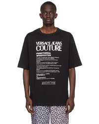 VERSACE JEANS COUTURE Black Logo T Shirt