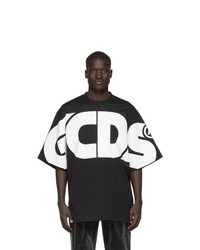 Gcds Black Macro Round Logo T Shirt