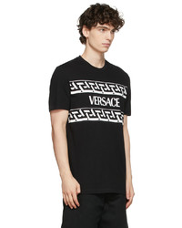 Versace Black Monogram Script Logo T Shirt