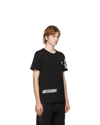 Alexander McQueen Black Motocross Skull Print T Shirt