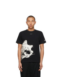 Yohji Yamamoto Black New Era Edition Dog Print T Shirt