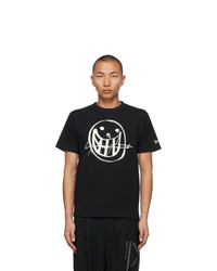 Yohji Yamamoto Black New Era Edition Smile Print T Shirt