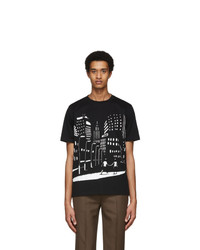 Paul Smith and Christoph Niemann Black Night Scene Print T Shirt