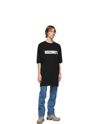 Vetements Black Oversized Insecurity T Shirt