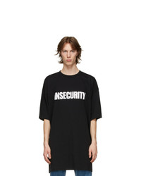 Vetements Black Oversized Insecurity T Shirt