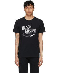 MAISON KITSUNÉ Black Palais Royal Classic T Shirt