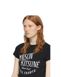 MAISON KITSUNE Black Palais Royal T Shirt