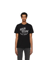 MAISON KITSUNÉ Black Palais Royal T Shirt