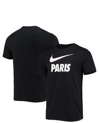 Nike Black Paris Saint Germain Swoosh Club T Shirt