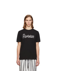 MAISON KITSUNÉ Black Parisien T Shirt