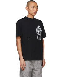 Heliot Emil Black Print T Shirt