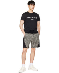 Balmain Black Print T Shirt