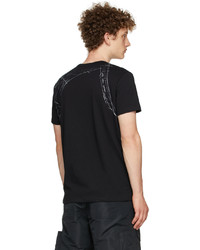 Alexander McQueen Black Printed Harness T Shirt