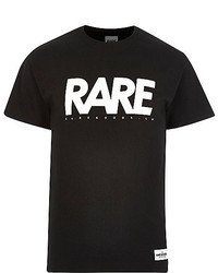 River Island Black Raregoodsco Brand Print T Shirt