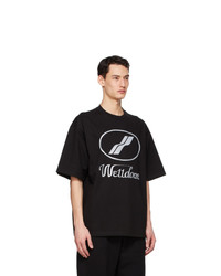 We11done Black Reflective Logo T Shirt