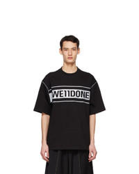 We11done Black Reflective Logo T Shirt