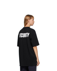 Vetements Black Security T Shirt