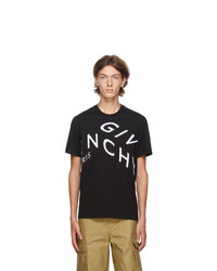 Givenchy Black Slim Fit Refracted Logo T Shirt