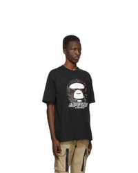 AAPE BY A BATHING APE Black Unit Logo T Shirt