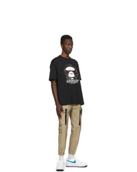 AAPE BY A BATHING APE Black Unit Logo T Shirt