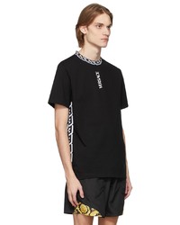 Versace Black Vertical Logo T Shirt
