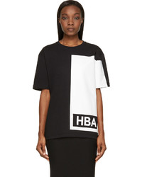 Hood by Air Black White Illusion Print T Shirt