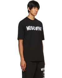Moschino Black White Symbols Logo T Shirt