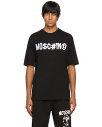 Moschino Black White Symbols Logo T Shirt