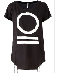 Blk Opm Asymmetrical Printed T Shirt