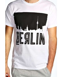 Boohoo Berlin Mono Printed T Shirt