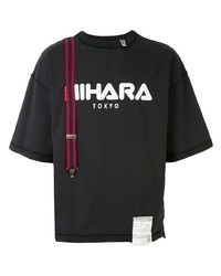 Maison Mihara Yasuhiro Brace Detail Logo Print T Shirt