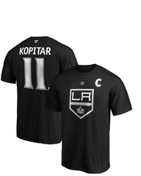 FANATICS Branded Anze Kopitar Black Los Angeles Kings Team Authentic Stack Name Number T Shirt At Nordstrom