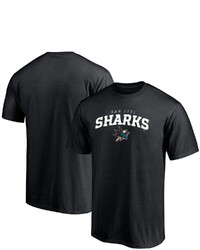 FANATICS Branded Black San Jose Sharks Team Logo Lockup T Shirt