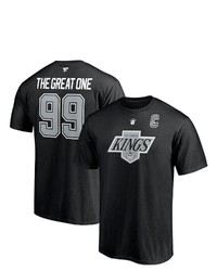 FANATICS Branded Wayne Gretzky Black Los Angeles Kings Authentic Stack Retired Player Nickname Number T Shirt At Nordstrom