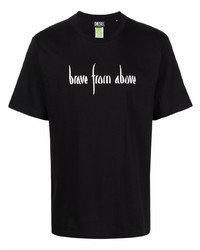 Diesel Brave From Above Slogan Print T Shirt