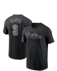 Nike Bryce Harper Black Philadelphia Phillies Black White Name Number T Shirt At Nordstrom