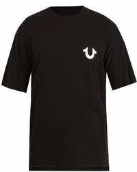 True Religion Buddha And Logo Print Cotton Jersey T Shirt